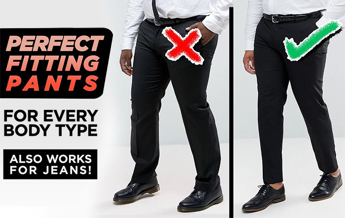 Pair pants with a loose-fitting, off-length top for proper coverage